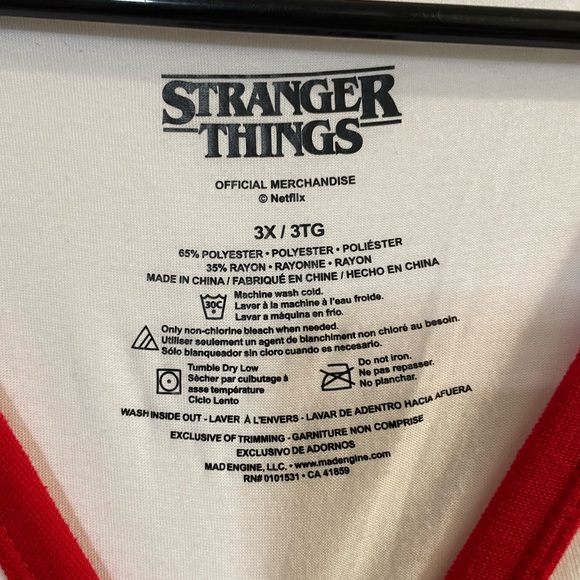 Stranger Things Tie Front Retro Tee - Official - Picture 2 of 3